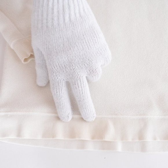 Vintage Cream Crewneck with  Floral Design Long Sleeve Sweater Grandmacore - Picture 9 of 10